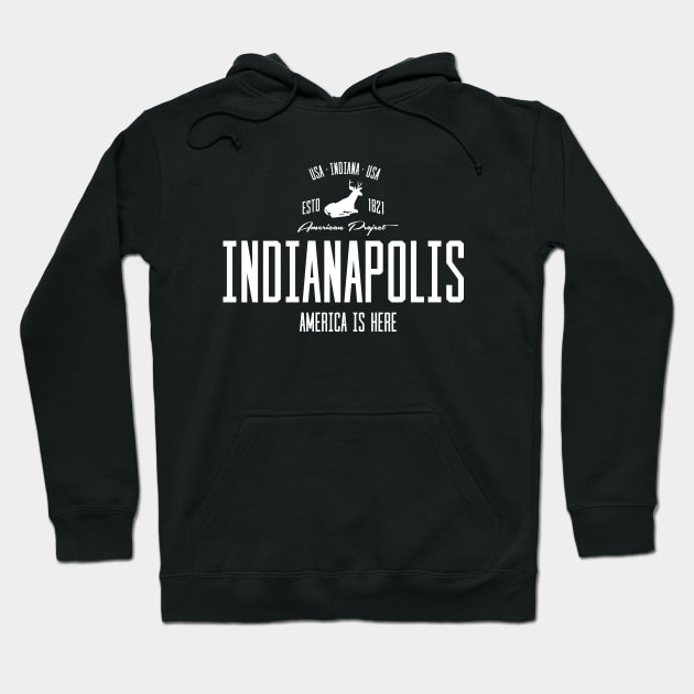 USA, America, Indianapolis, Indiana Hoodie by NEFT PROJECT